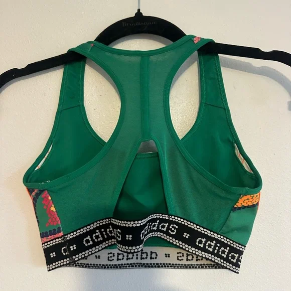 Farm Rio Adidas Ms Green Sports Bra Size XS - Picture 4 of 4